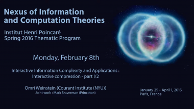 Interactive Information Complexity and Applications : Interactive Compression - Part I/2