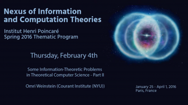 Some Some Information-Theoretic Problems in Theoretical Computer Science - Part II