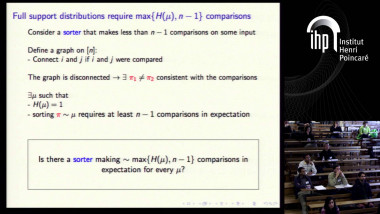 The information theoretic lower bound for comparison based sorting is (almost) tight, even when there is an arbitrary known distribution on the input array
