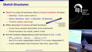 Stream, sketching and Big Data – 1/2