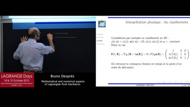 Mathematical and numerical aspects of Lagrangian fluid mechanics