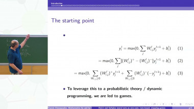 ReLU and Softplus Neural Nets as Zero-Sum, Turn-Based, Stopping Games