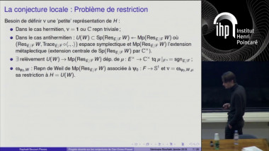 [1140] Progrès récents sur les conjectures de Gan-Gross-Prasad