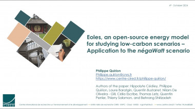 Eoles, an open-source energy model for studying low-carbon scenarios - Application to the négaWatt scenario