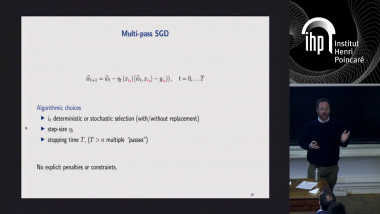 Optimal machine learning with stochastic projections and regularization