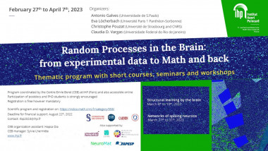 Presentation of the T1B 2023 : "Random Processes in the Brain"