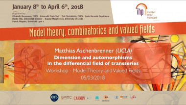 Dimension and automorphisms in the differential field of transseries.