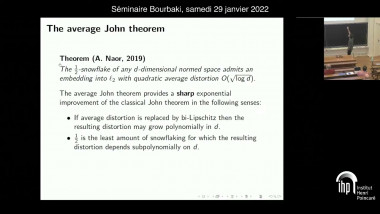 [1188] Average distortion embeddings, nonlinear spectral gaps, and a metric John theorem