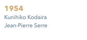 Fields medallists - 1954