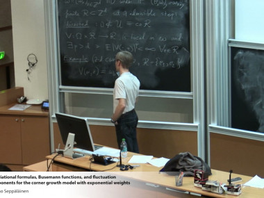 Jean-Morlet Chair - Doctoral school: Random structures in statistical mechanics and mathematical physics / Chaire Jean-Morlet - Ecole doctorale : Structures aléatoires en mécanique statistique et physique mathématique
