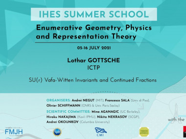 Summer School 2021: Enumerative Geometry, Physics and Representation Theory