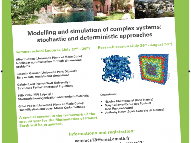 CEMRACS : Modelling and simulation of complex systems : stochastic and deterministic approaches / CEMRACS : Modéliser et simuler la complexité : approches stochastiques et déterministes