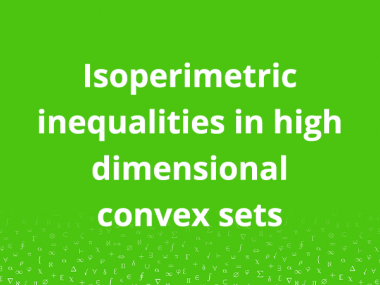 Isoperimetric inequalities in high dimensional convex sets