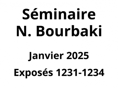 Bourbaki - Janvier 2025