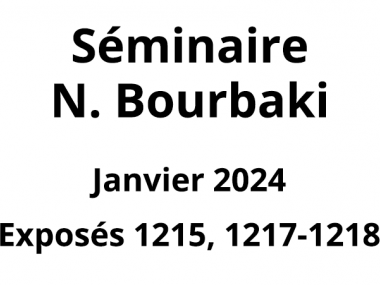 Bourbaki - Janvier 2024