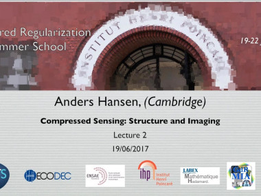 Structured Regularization Summer School - 19-22/06/2017
