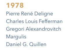 Fields medallists - 1978