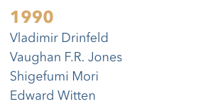 Fields medallists - 1990