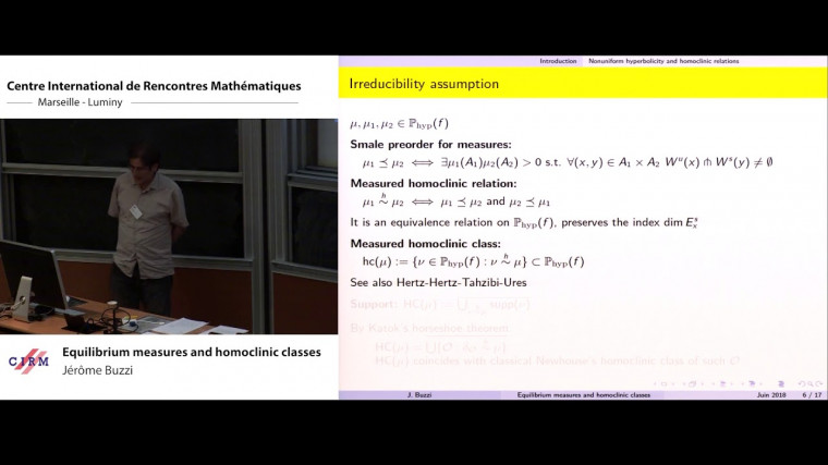 Jean-Morlet Chair 2019 - Research School: Thermodynamic Formalism: Modern Techniques in Smooth Ergodic Theory / Chaire Jean-Morlet 2019 - Ecole : Formalisme thermodynamique : techniques modernes en théorie ergodique