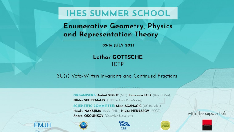 Summer School 2021: Enumerative Geometry, Physics and Representation Theory