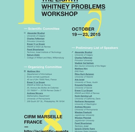 Whitney problems workshop / Workshop sur les problèmes de Whitney