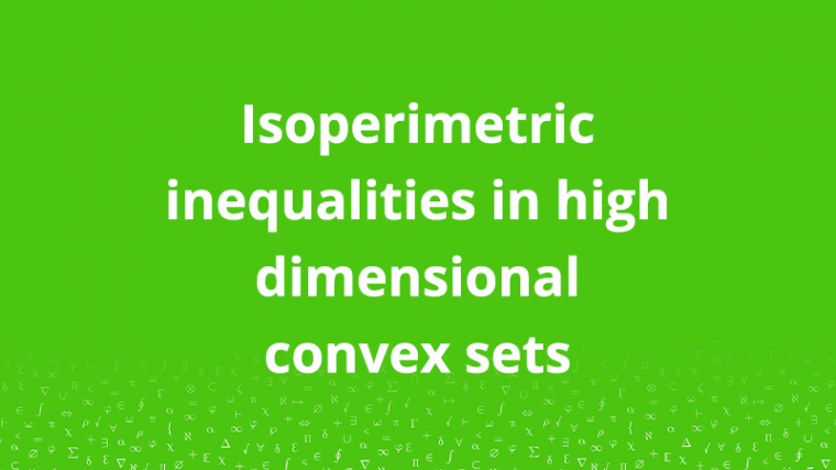 Isoperimetric inequalities in high dimensional convex sets