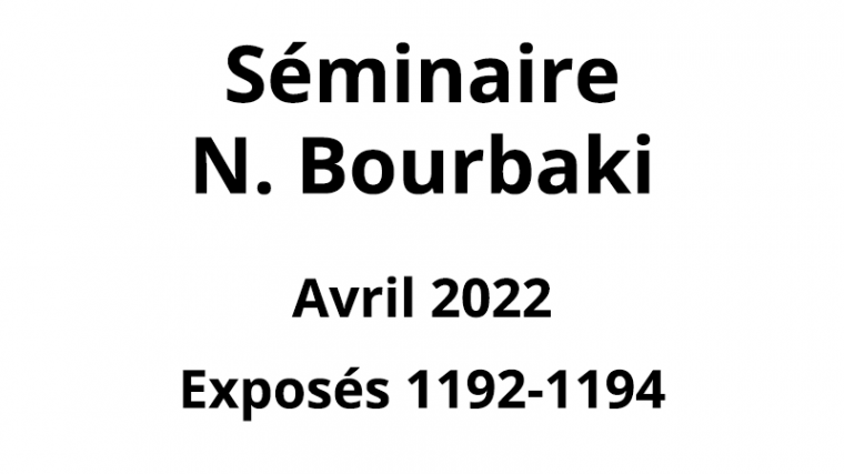 Bourbaki - Avril 2022
