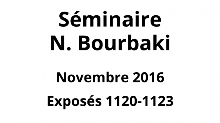 Bourbaki - Novembre 2016