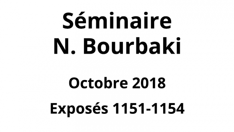 Bourbaki - Octobre 2018