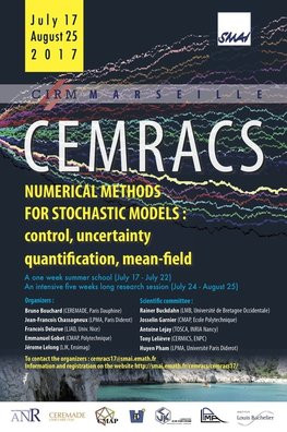 CEMRACS - Summer school: Numerical methods for stochastic models: control, uncertainty quantification, mean-field / CEMRACS - École d'été : Méthodes numériques pour équations stochastiques : contrôle, incertitude, champ moyen