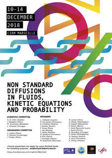 Non standard diffusions in fluids, kinetic equations and probability / Diffusions non standards en mécanique des fluides, équations cinétiques et probabilités