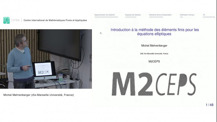 Méthode des éléments finis pour les équations elliptiques (part 1/2)