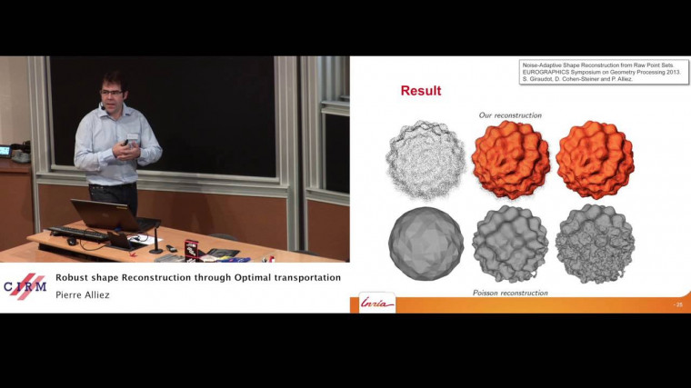 Robust shape reconstruction through optimal transportation