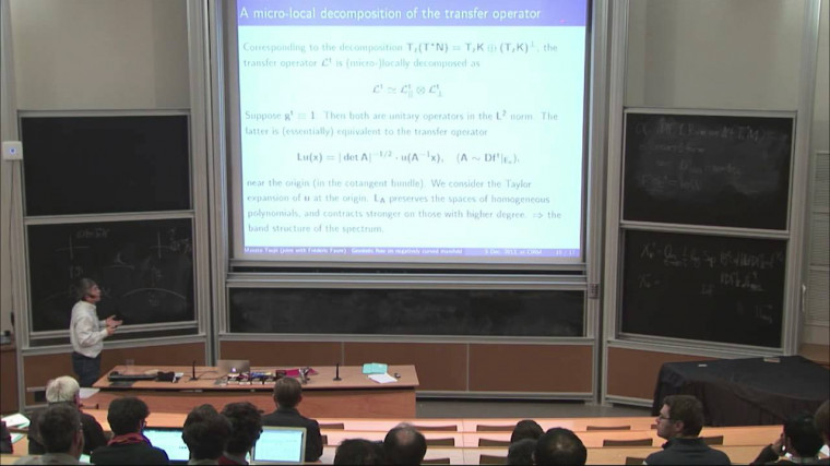 Spectrum of geodesic flow on negatively curved manifold