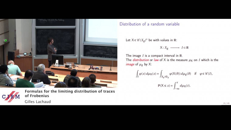 Formulas for the limiting distribution of traces of Frobenius