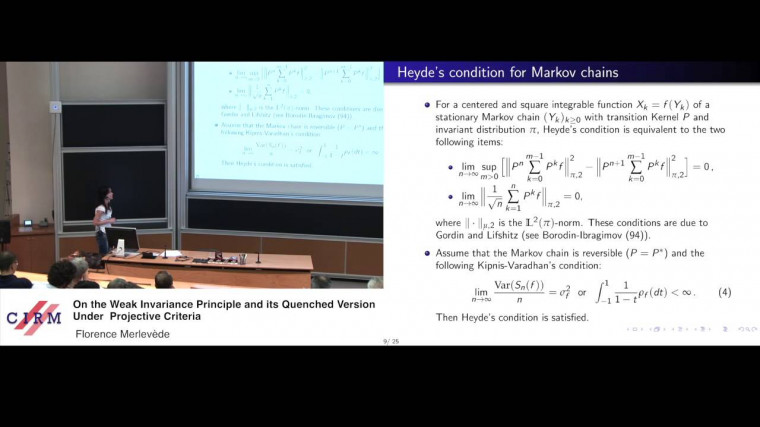 On the weak invariance principle and its quenched version under projective criteria