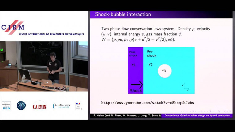 Discontinuous Galerkin solver design on hybrid computers