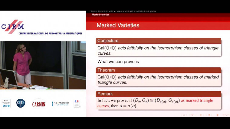 Faithful actions of Gal($\mathbb{\bar{Q} /Q}$) and change of fundamental group