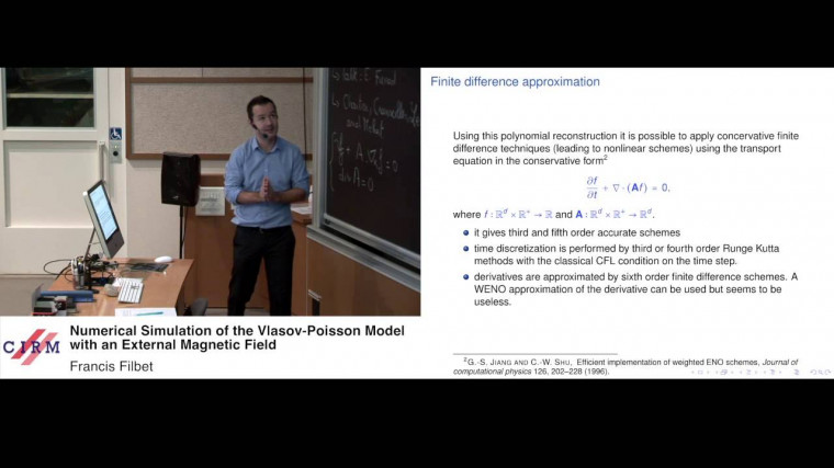 Numerical simulation of the Vlasov-Poisson model with an external magnetic field