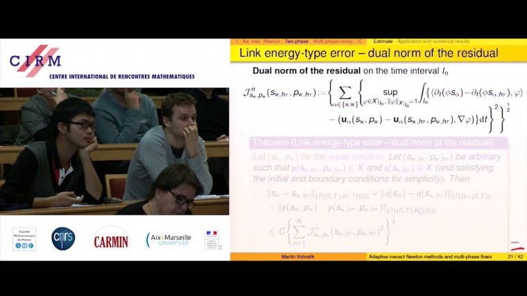 Adaptive inexact Newton methods and their application to multi-phase flows