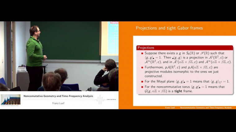 Noncommutative geometry and time-frequency analysis