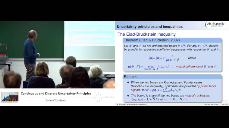 Continuous and discrete uncertainty principles
