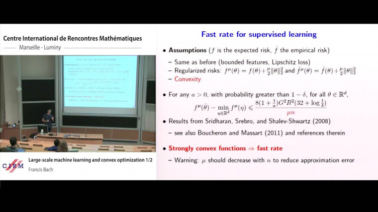 Large-scale machine learning and convex optimization 1/2