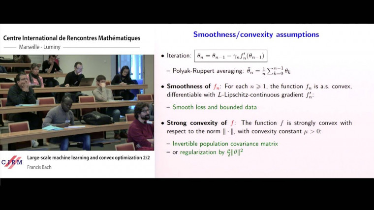 Large-scale machine learning and convex optimization 2/2
