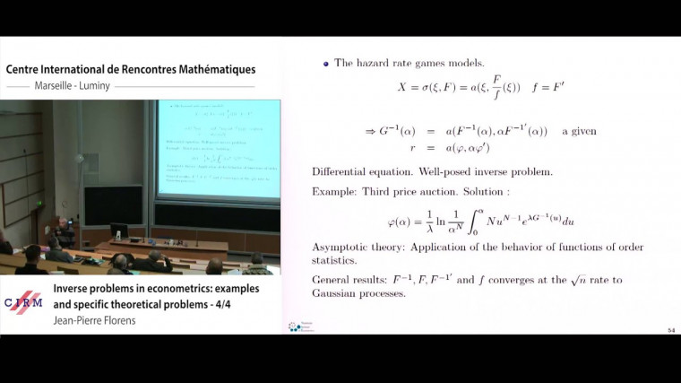 Inverse problems in econometrics: examples and specific theoretical problems. Lecture 4