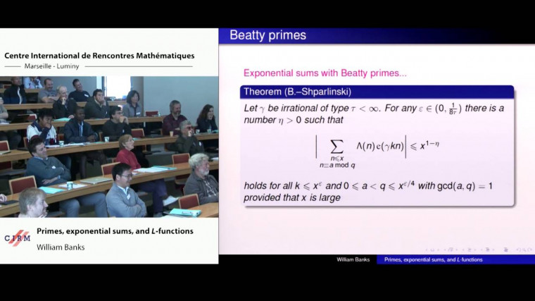 Primes, exponential sums, and L-functions