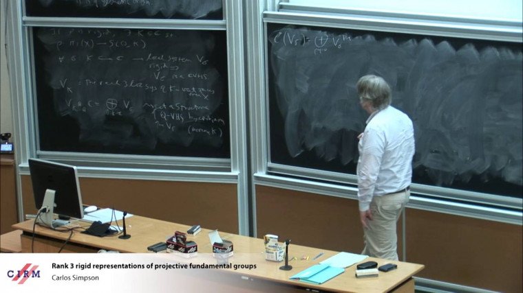Rank 3 rigid representations of projective fundamental groups