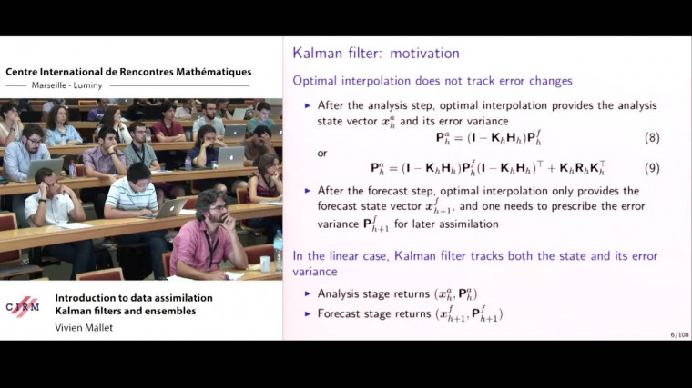 Introduction to data assimilation: Kalman filters and ensembles