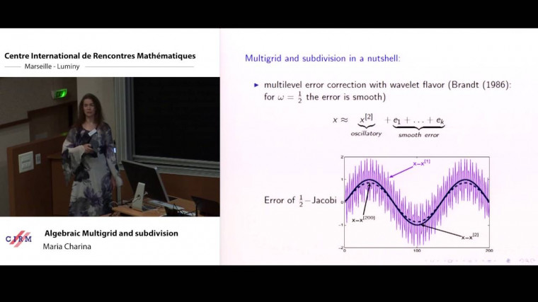 Algebraic multigrid and subdivision