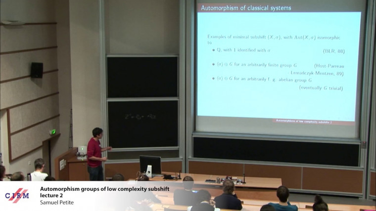 Automorphism groups of low complexity subshift - Lecture 2
